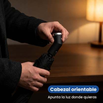 Paraguas inverso con linterna LED